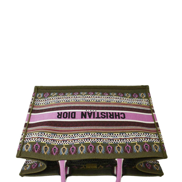 CHRISTIAN DIOR Canvas Tote Bag Pink upper look