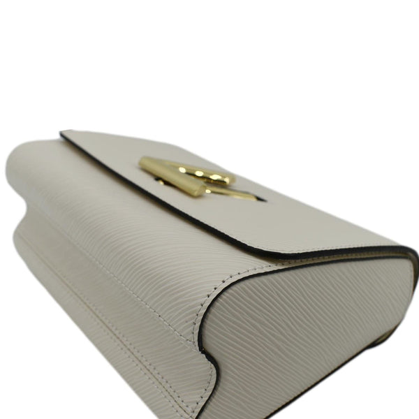 LOUIS VUITTON Twist Flower Epi Leather Chain Shoulder Bag Off White