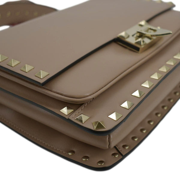 VALENTINO Garavani Rockstud Leather Crossbody Bag Dusty Pink