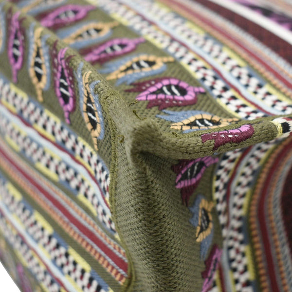 CHRISTIAN DIOR Canvas Tote Bag Pink lower left corner look