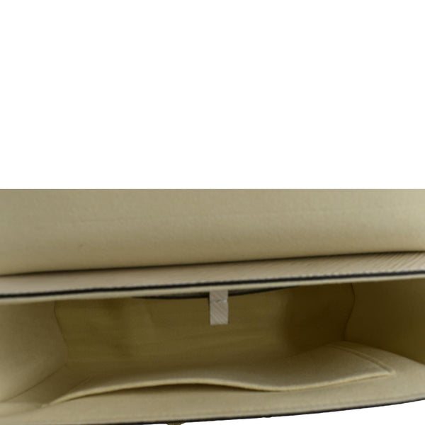 LOUIS VUITTON Twist Flower Epi Leather Chain Shoulder Bag Off White