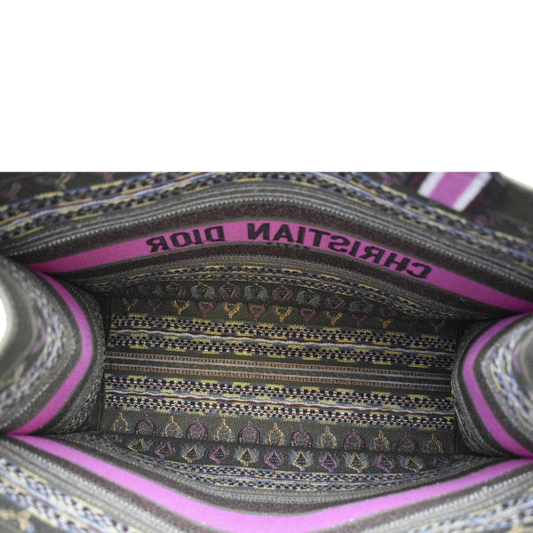 CHRISTIAN DIOR Large Book Embroidered Canvas Tote Bag Pink