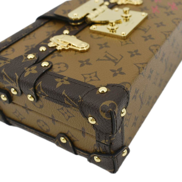 LOUIS VUITTON Petite Malle Monogram Reverse Canvas Shoulder Bag Brown