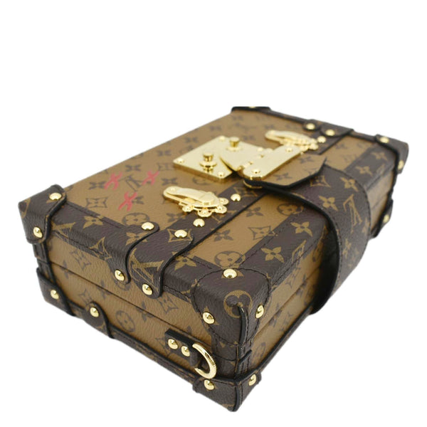 LOUIS VUITTON Petite Malle Monogram Reverse Canvas Shoulder Bag Brown