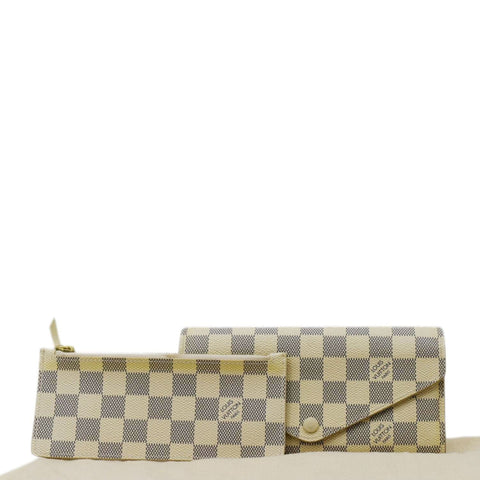 LOUIS VUITTON Josephine Damier Azur Wallet White