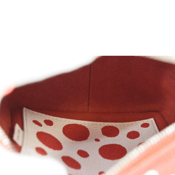 LOUIS VUITTON x YAYOI Kusama Square Overseas Monogram Leather Shoulder Bag Red