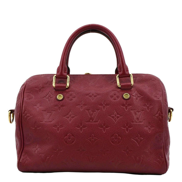 LOUIS VUITTON Speedy 25 Bandouliere Monogram Empreinte Crossbody Bag Fuchsia