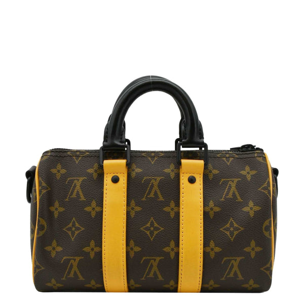 LOUIS VUITTON Keepall 25 Bandouliere Monogram Crossbody Bag Brown frint