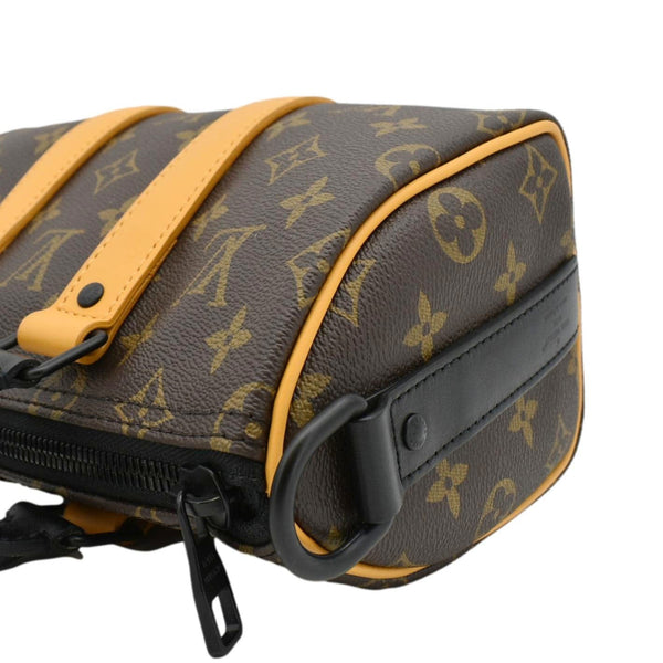 LOUIS VUITTON Keepall 25 Bandouliere Monogram Macassar Canvas Crossbody Bag Brown