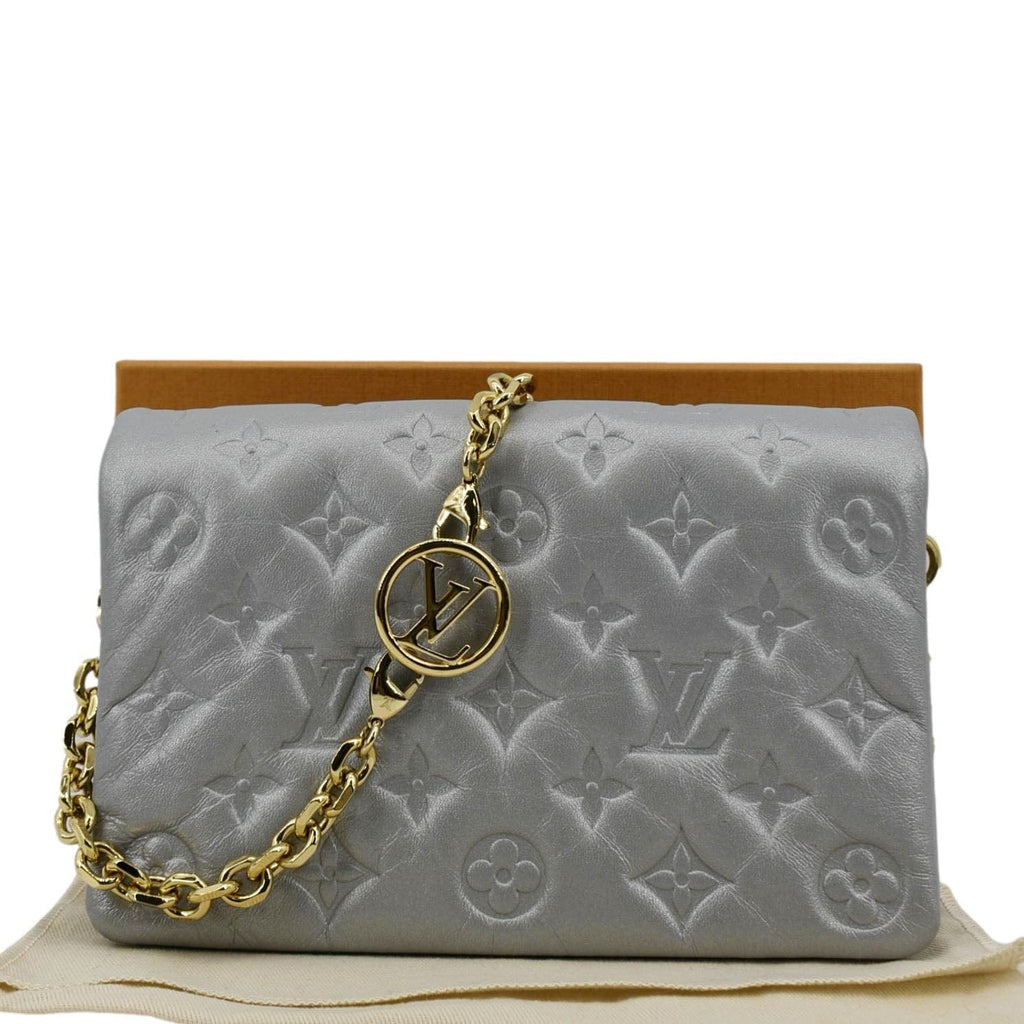 LOUIS VUITTON Coussin Monogram Embossed Leather Pochette Crossbody Bag