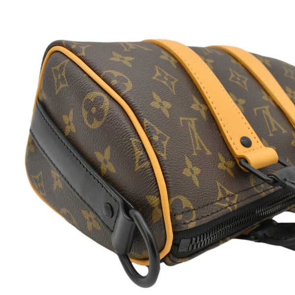 LOUIS VUITTON Keepall 25 Bandouliere Monogram Macassar Canvas Crossbody Bag Brown
