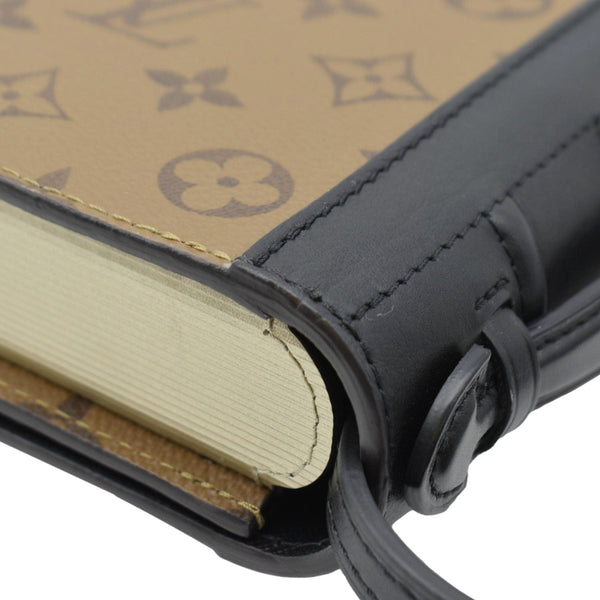 LOUIS VUITTON Reverse Canvas Chain Wallet Light Brown lower right corner look