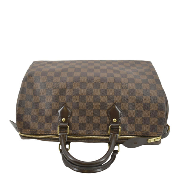LOUIS VUITTON Speedy 35 Damier Ebene Satchel Bag Brown