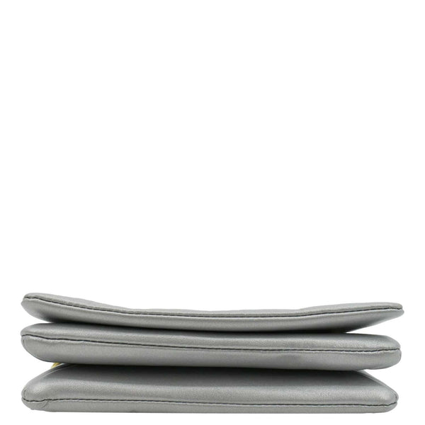 LOUIS VUITTON Coussin Monogram Embossed Leather Pochette Crossbody Bag Grey