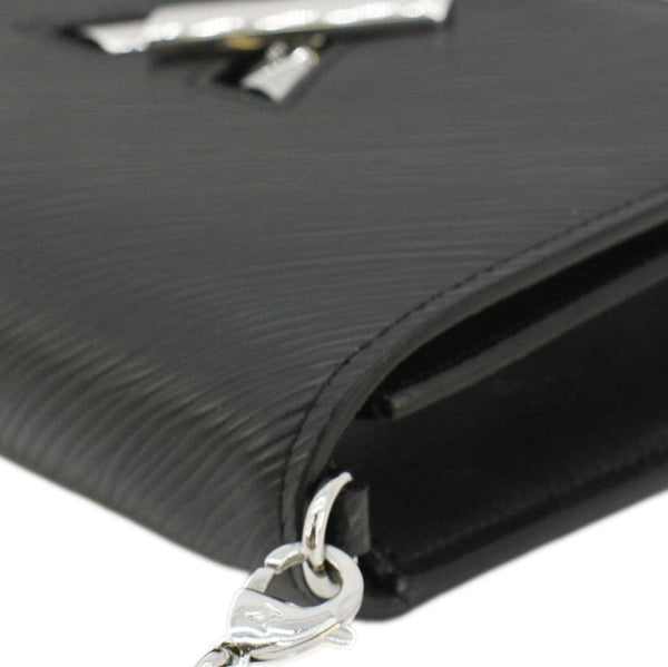 LOUIS VUITTON Twist Epi Leather Chain Wallet Shoulder Bag Black