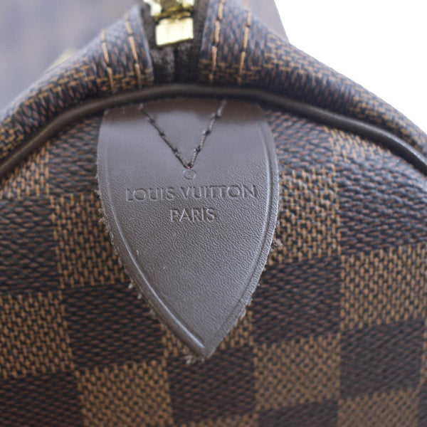 LOUIS VUITTON Speedy 35 Damier Ebene Satchel Bag Brown