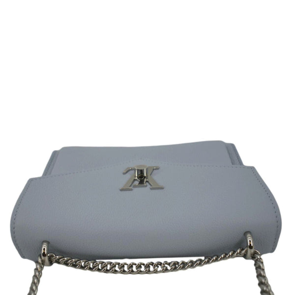 LOUIS VUITTON Mylockme Calf Leather Chain Shoulder Bag Light Blue