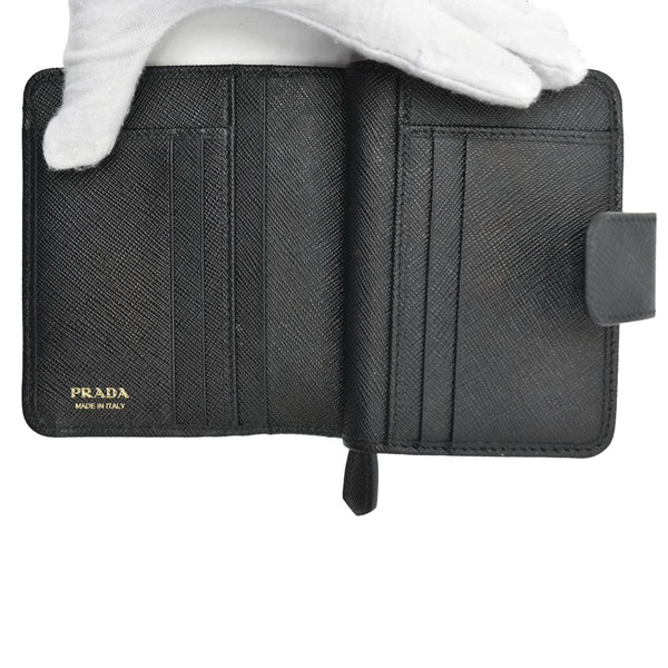 PRADA Nylon Zip Around Wallet Black