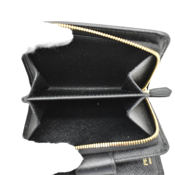 PRADA Nylon Zip Around Wallet Black