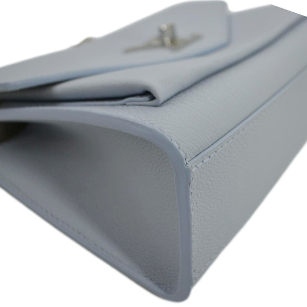 LOUIS VUITTON Mylockme Calf Leather Chain Shoulder Bag Light Blue