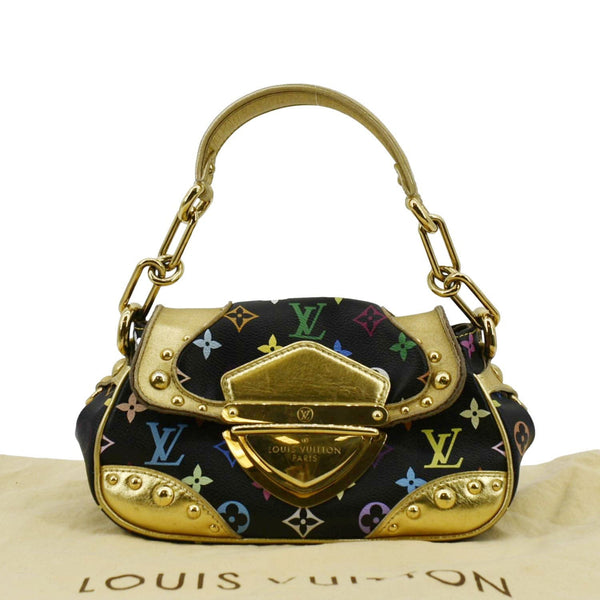 LOUIS VUITTON Marilyn Multicolor Monogram Canvas Satchel Bag Black