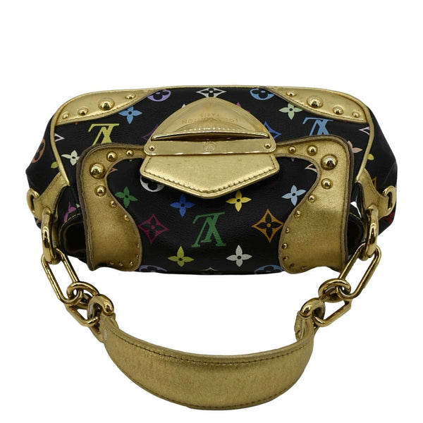 LOUIS VUITTON Marilyn Multicolor Monogram Canvas Satchel Bag Black