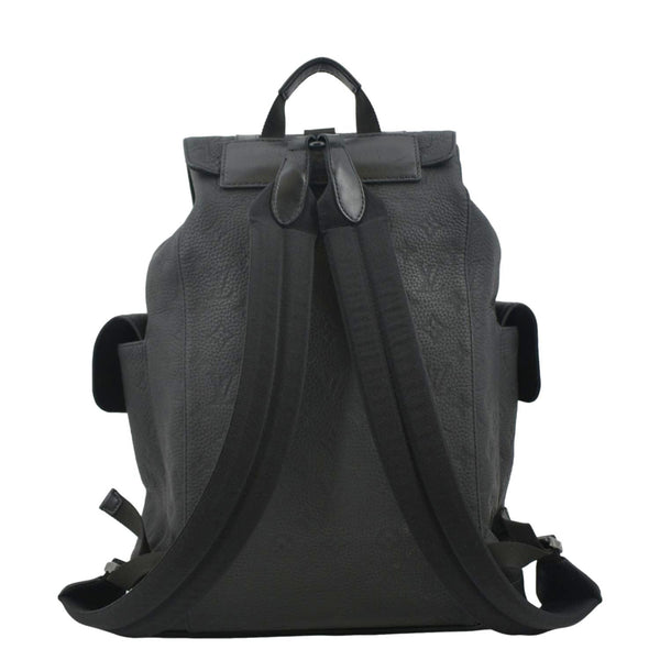 LOUIS VUITTON Christopher PM Monogram Taurillon Leather Backpack Bag Black