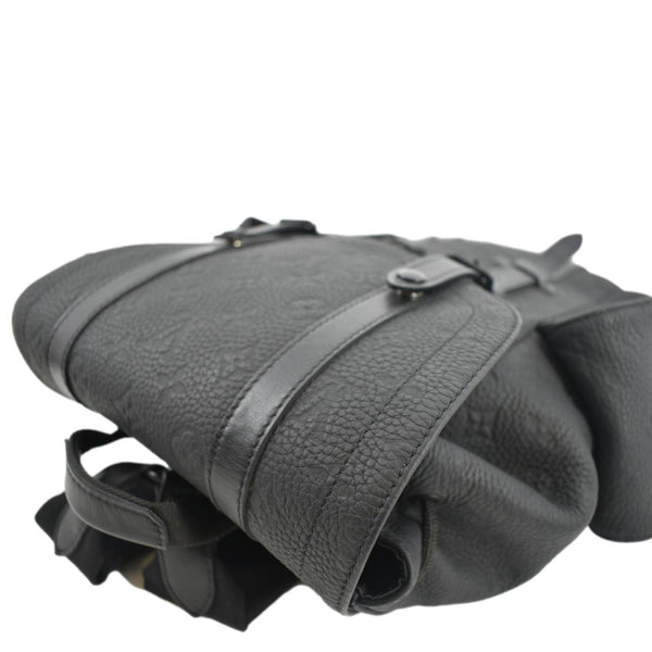 LOUIS VUITTON Christopher PM Monogram Taurillon Leather Backpack Bag Black