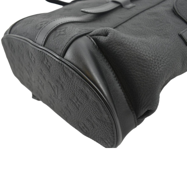 LOUIS VUITTON Christopher PM Monogram Taurillon Leather Backpack Bag Black