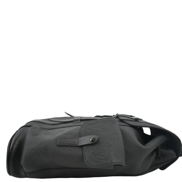 LOUIS VUITTON Christopher PM Monogram Taurillon Leather Backpack Bag Black