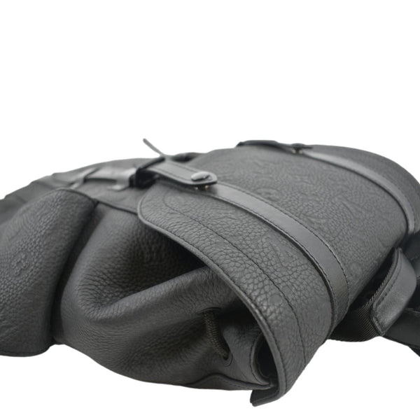 LOUIS VUITTON Christopher PM Monogram Taurillon Leather Backpack Bag Black