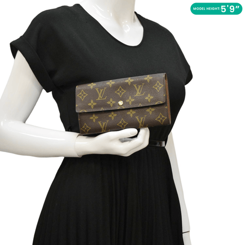LOUIS VUITTON Sarah Vintage Monogram Canvas Wallet Brown