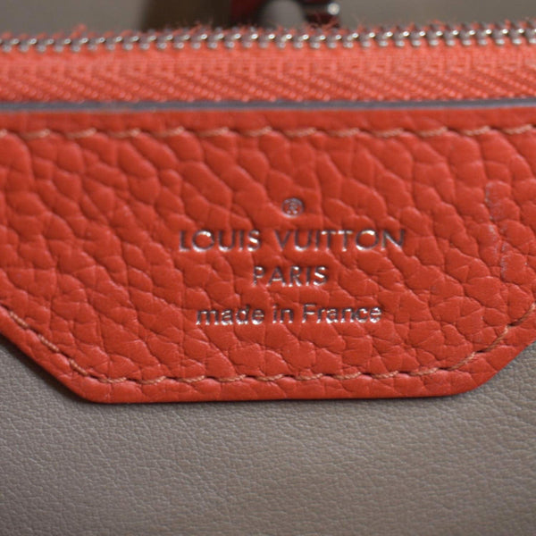 LOUIS VUITTON Capucines MM Taurillon Leather Satchel Bag Red