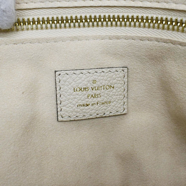 LOUIS VUITTON Neverfull MM Empreinte Leather Tote Shoulder Bag Cream