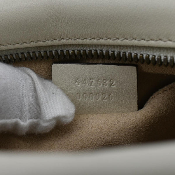 GUCCI GG Marmont Matelasse Leather Crossbody Bag Off White 447632