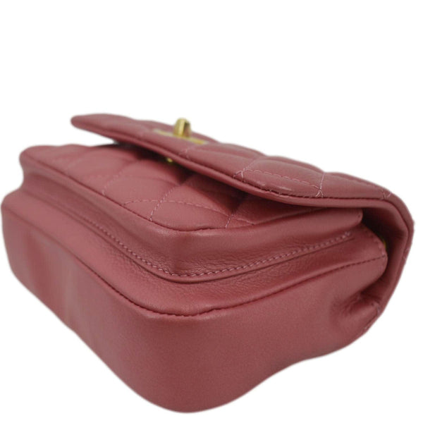 CHANEL Front Pocket Quilted Leather Crossbody Bag for women