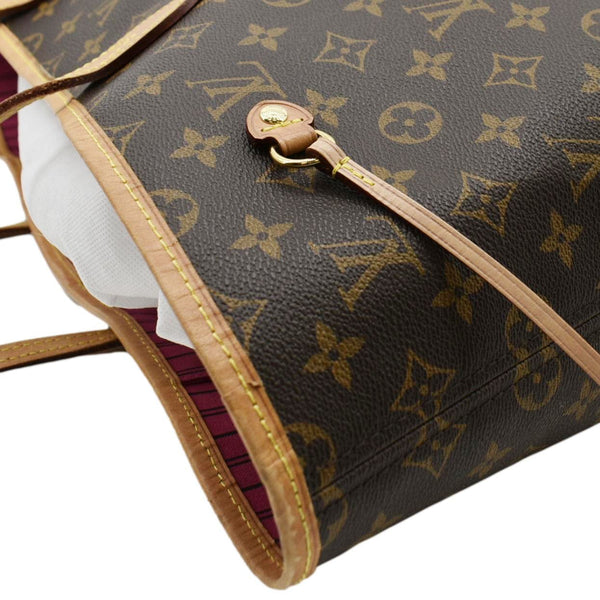 LOUIS VUITTON Neverfull GM Monogram Canvas Shoulder Bag Fuchsia