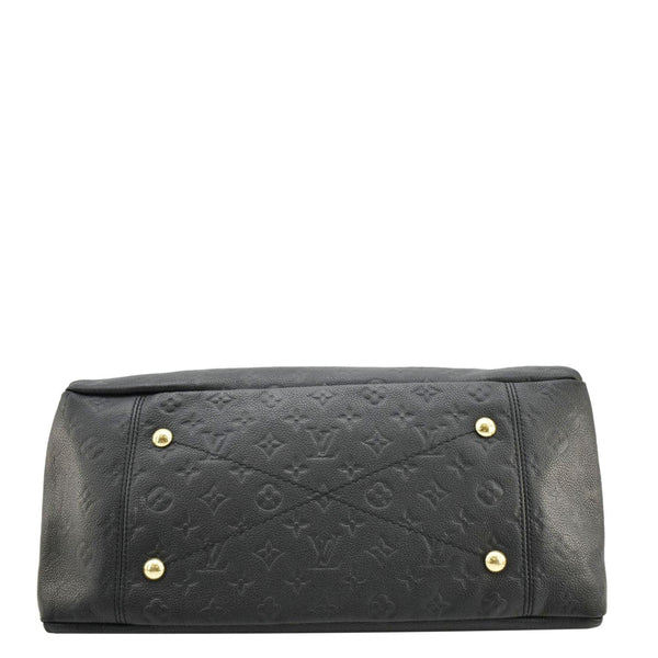 LOUIS VUITTON Artsy MM Monogram Empreinte Leather Shoulder Bag Black