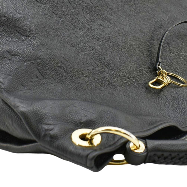 LOUIS VUITTON Artsy MM Monogram Empreinte Leather Shoulder Bag Black