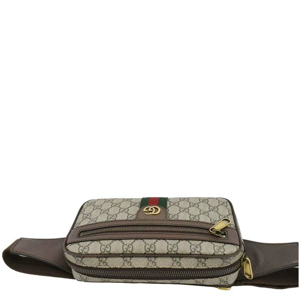 GUCCI Ophidia GG Supreme Canvas Belt Bag Beige upper look
