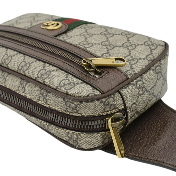 GUCCI Ophidia GG Supreme Canvas Belt Bag Beige 574796