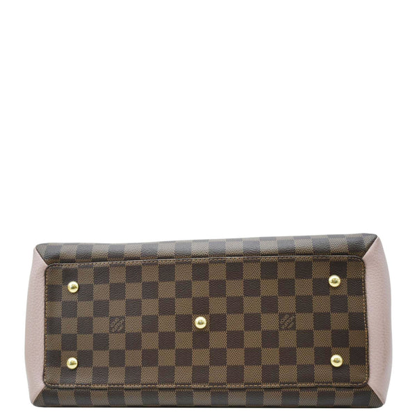 LOUIS VUITTON Normandy Damier Ebene Satchel Bag Brown