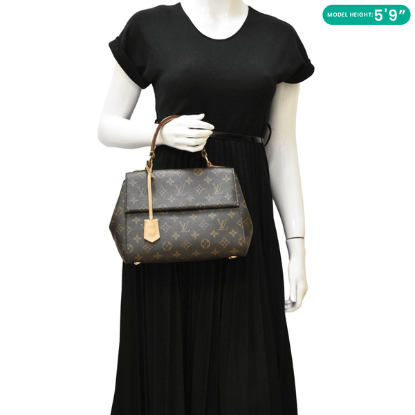 LOUIS VUITTON Cluny BB Monogram Canvas Shoulder Bag Brown