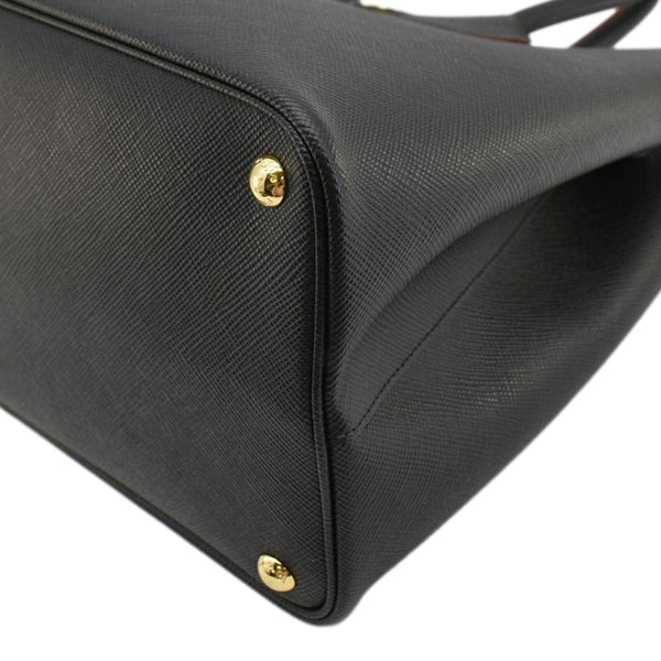 PRADA Double Handle Saffiano Leather Tote Bag Black