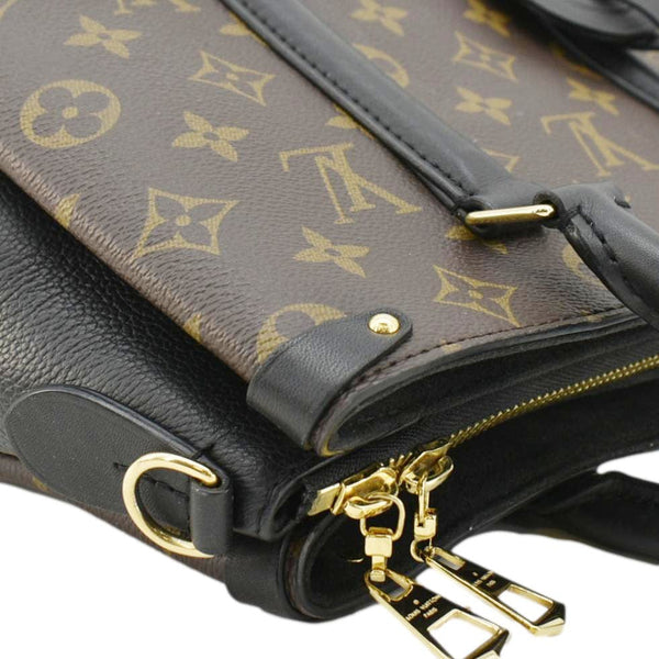 LOUIS VUITTON Soufflot BB Monogram Canvas Shoulder Bag Black