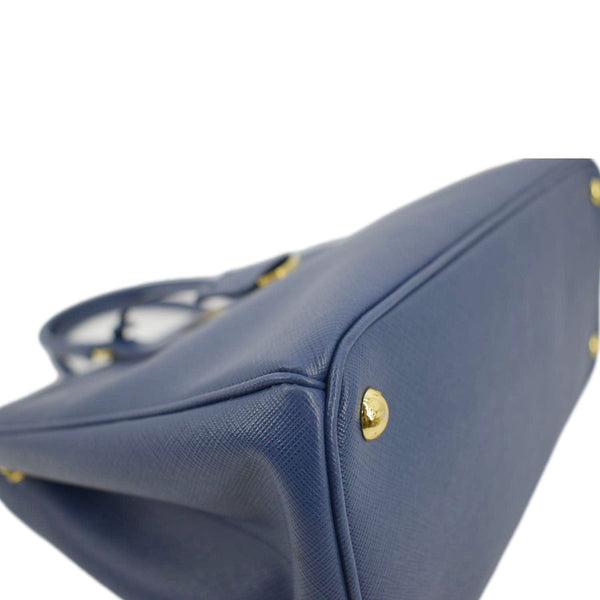 PRADA Galleria Double-Zip small Saffiano Leather Tote Bag Navy Blue