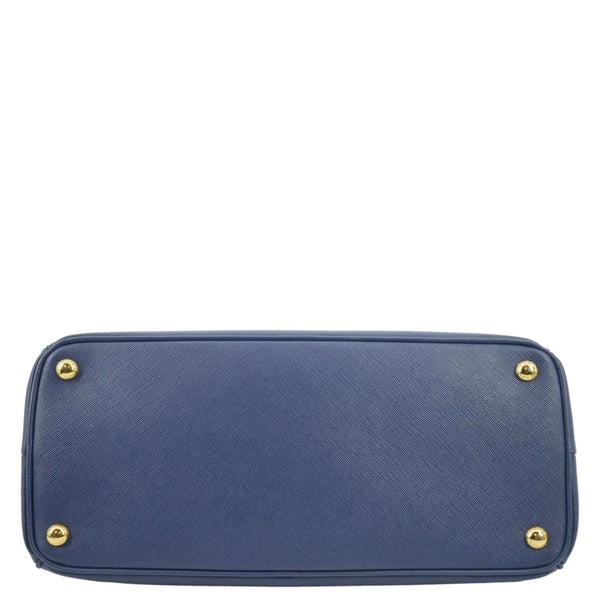 PRADA Galleria Double-Zip small Saffiano Leather Tote Bag Navy Blue