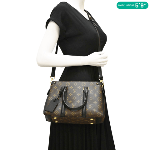 LOUIS VUITTON Soufflot BB Monogram Canvas Shoulder Bag Black