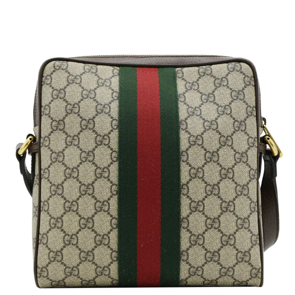 GUCCI Ophidia Small GG Canvas Messenger Bag Beige back look