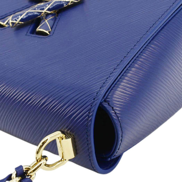 LOUIS VUITTON Twist MM Epi grained leather Shoulder Bag Dot Blue